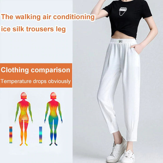 Cool Ice Silk Harem Pantalones para Mujer