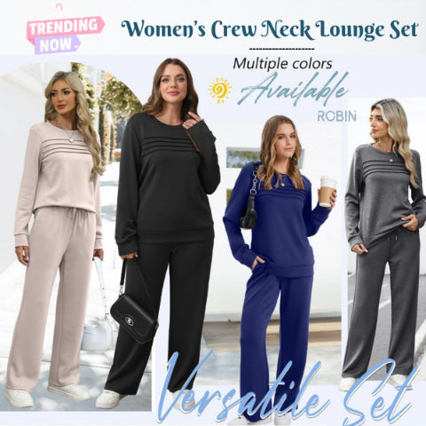 🔥¡ÚLTIMO DÍA CON 60% DE DESCUENTO!💓 Conjunto de Top Cuello Redondo y Pantalón con Cordón para Mujer