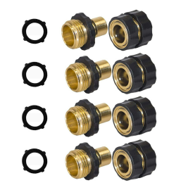 Conector rápido para manguera de jardín de 3/4 de pulgada