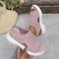 👡 Sandalias de plataforma de punto transpirables para mujer: ligeras y cómodas.