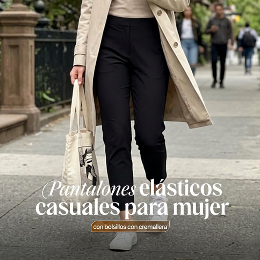 👖✨ ¡OFERTA 50% OFF! Pantalones Elásticos de Talle Alto para Mujer con Bolsillos con Cremallera – Cómodos, Favorecedores y Elegantes 💖🔥