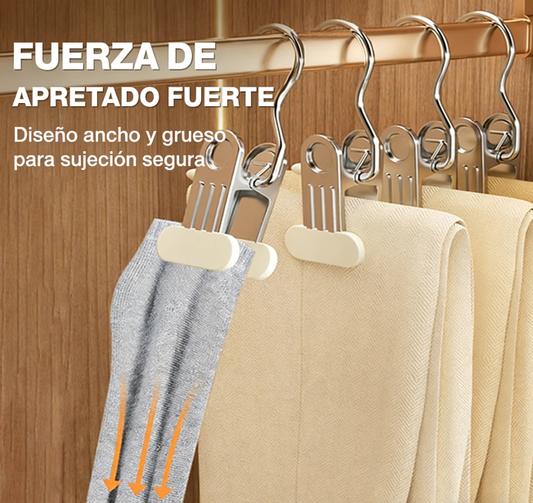 ⏰ ¡Oferta Limitada 50% OFF! 🧺 Pinzas para Ropa Multifuncionales con Gancho – Seca, Organiza y Ahorra Espacio Fácilmente ✨🏠