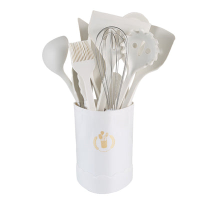 🔥🔥Espátula para ensaladas de silicona con mango de madera