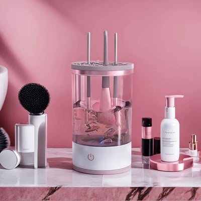 Regalo Perfecto-Limpia Brochas de Maquillaje Eléctrico Recargable