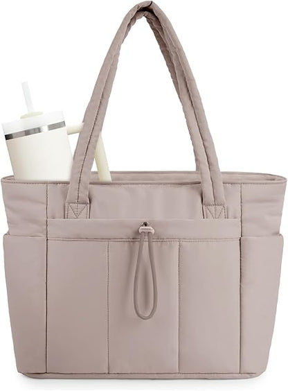 💕Hot Sale 50% OFF🎁Bolso de mano Wandering Nature con portavasos, compartimento para portátil y funda para carrito, ideal para viajes, trabajo, enfermería y mujeres.