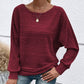 🌹Rebajas de otoño: 50 % de descuento🌹Top liso de cuello redondo a rayas con mangas largas