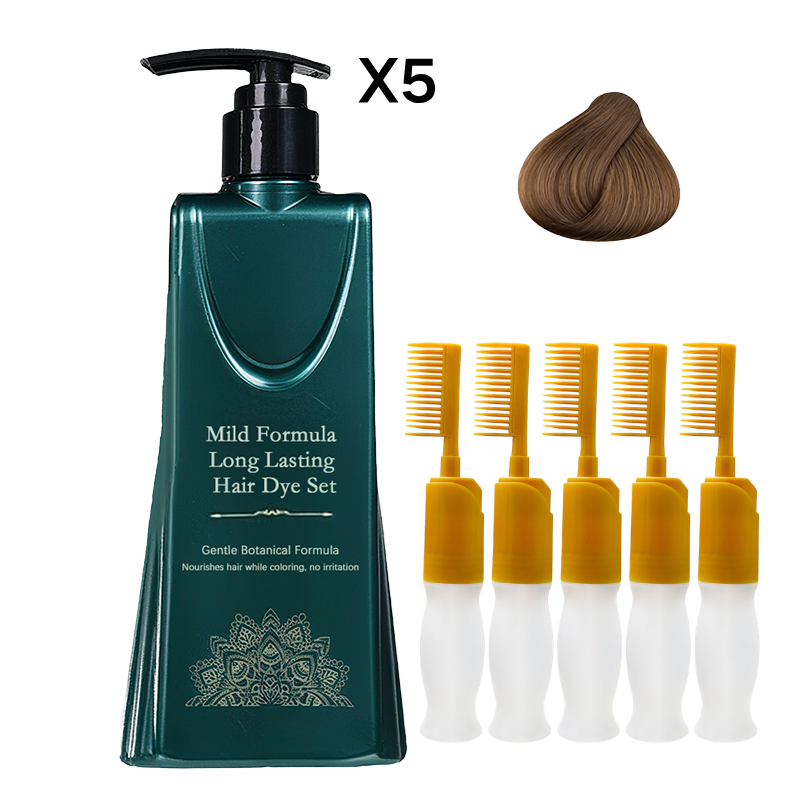 💇‍♀️ ¡COMPRA 2 LLEVA 1! 🌈 Set de Tintes para el Cabello de Larga Duración - Cobertura de Canas sin Dañar el Cuero Cabelludo ✨🧴
