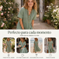 🌸💃 ¡50% OFF! Vestido Largo con Cuello en V – Fresco, Elegante y Cómodo