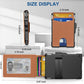 💼🔒 Cartera delgada de aluminio para hombre con bloqueo RFID – Tarjetero desplegable con clip para billetes y doble ventana para identificación