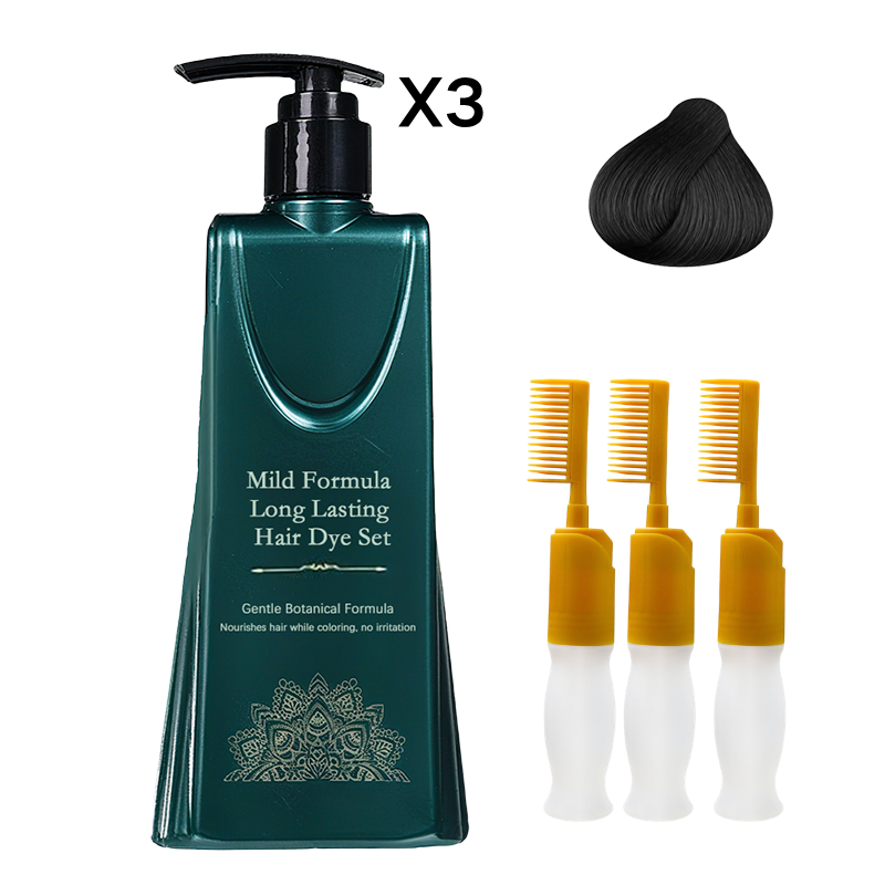 💇‍♀️ ¡COMPRA 2 LLEVA 1! 🌈 Set de Tintes para el Cabello de Larga Duración - Cobertura de Canas sin Dañar el Cuero Cabelludo ✨🧴