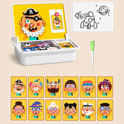 🧩 55% DE DESCUENTO ! 🎨 Puzzles Magnéticos de Vestir para Caras - Juego Educativo de Doble Cara para Niños, Ideal para Viajes y Aprendizaje Creativo ✨🧒