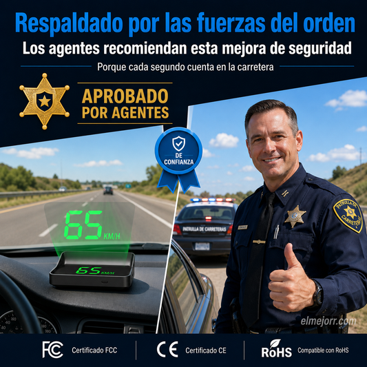 Pantalla de visualización frontal (HUD) Auto-GPS Tacómetro digital