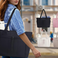 💕Hot Sale 50% OFF🎁Bolso de mano Wandering Nature con portavasos, compartimento para portátil y funda para carrito, ideal para viajes, trabajo, enfermería y mujeres.