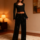 💖OFERTA DEL ÚLTIMO DÍA 50%🥰DE DESCUENTO Pantalones de pierna ancha de lentejuejas con purpurina de mujer y cinturilla elástica