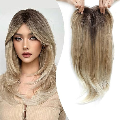 Topper de Cabello en Capas con Flequillo para Mujer con Pérdida de Volumen