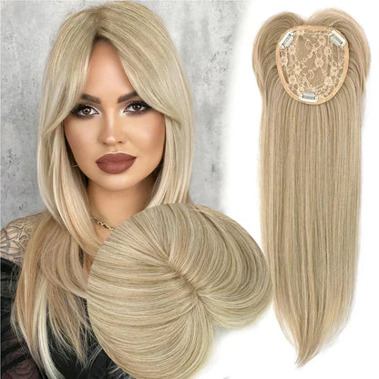 Topper de Cabello en Capas con Flequillo para Mujer con Pérdida de Volumen
