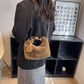 👜 Bolsa de Faux Fur 2026 – Asa Plegable de Piel, Versátil (Bandolera/Armpit/Hombro), Suave de Visón y Cierre de Cremallera ✨💖