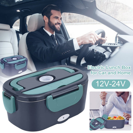 🔥【1° Más Vendido】🔥😫 Comida fría en viajes/calentamiento lento/fugas? Fiambrera eléctrica 3 en 1 60W