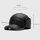 Sombrero de Cuero Sintético Grueso con Protección para Oídos para Hombre