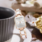 ⌚Reloj de cuarzo rectangular de moda para mujer