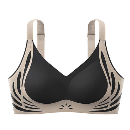 🎉2025 Venta caliente✨Sujetador push up fruncido, sin marcas y con bloqueo de color