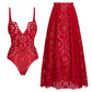 🔥✨ ¡OFERTA DE VERANO 50% OFF! Traje de Baño de Una Pieza con Falda – Sexy y Elegante