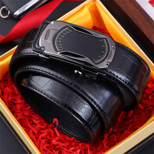 ⏳Tiempo limitado 50 % de descuento💥Cinturón para hombre con estampado de cocodrilo y hebilla automática