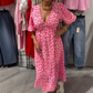 🔥NEW HOT SALE💃Vestido estampado con cuello en V para mujer