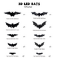 🦇¡OFERTA LIMITADA 50% OFF! ⏰Luz LED 3D de Murciélago Espeluznante, Decoración de Pared para Halloween Interior y Exterior👻