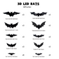 🦇¡OFERTA LIMITADA 50% OFF! ⏰Luz LED 3D de Murciélago Espeluznante, Decoración de Pared para Halloween Interior y Exterior👻