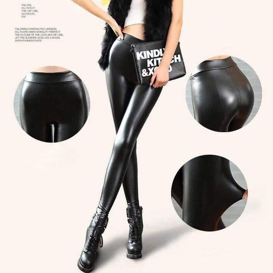 👖Leggings de piel sintética (con forro polar interior)