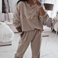 Conjunto de top y pantalón de manga larga para muje
