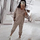 Conjunto de top y pantalón de manga larga para muje