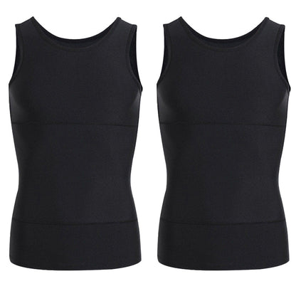 Chaleco Reductor de Abdomen de Color Sólido para Hombre