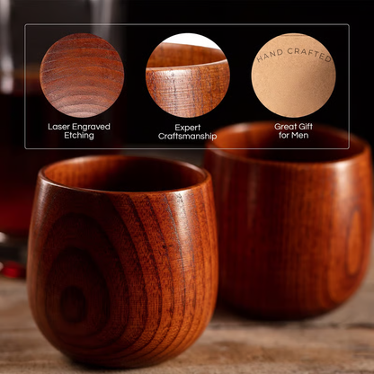 🔥Venta Caliente 2025🔥 Vaso de Madera Artesanal Carbonizado – Copa Original de Bourbon de Madera