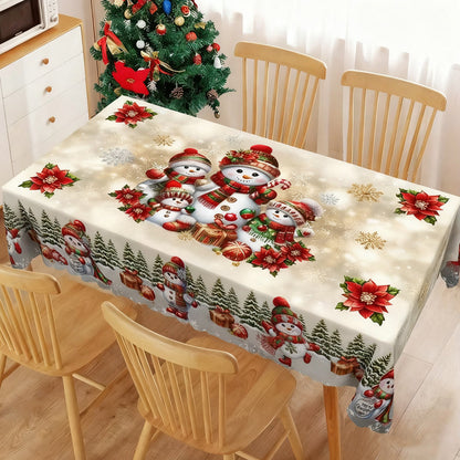 Mantel estampado navideño con estilo