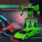 Carro de Juguete que se Transforma en Robot al Chocar para Niños