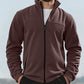Chaqueta cálida con cremallera completa y bolsillos para hombre