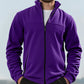 Chaqueta cálida con cremallera completa y bolsillos para hombre