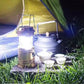 Luz retráctil para acampada con energía solar
