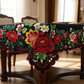 Mantel floral mexicano con borde esconjado