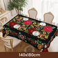 Mantel floral mexicano con borde esconjado