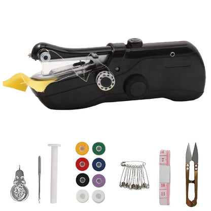 🔥 50% DE DESCUENTO 🔥  Mini Máquina de Coser Eléctrica Quick Se – Compacta, Rápida y Fácil de Usar ✂️🧵