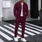 👔✨ Conjunto de Chaqueta y Pantalón para Hombre con Textura de Gofre – Elegante, Cómodo y con Cierre de Botones para un Look Moderno 💼🌟