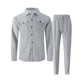 👔✨ Conjunto de Chaqueta y Pantalón para Hombre con Textura de Gofre – Elegante, Cómodo y con Cierre de Botones para un Look Moderno 💼🌟