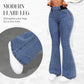 👖 Jeans de Cintura Alta y Pierna Acampanada para Mujer – Elásticos, Cómodos y con Estilo Moderno ✨🌸