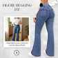👖 Jeans de Cintura Alta y Pierna Acampanada para Mujer – Elásticos, Cómodos y con Estilo Moderno ✨🌸