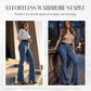 👖 Jeans de Cintura Alta y Pierna Acampanada para Mujer – Elásticos, Cómodos y con Estilo Moderno ✨🌸