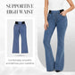 👖 Jeans de Cintura Alta y Pierna Acampanada para Mujer – Elásticos, Cómodos y con Estilo Moderno ✨🌸