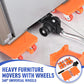 Levantador de muebles con ruedas de transporte: ayuda práctica para mover objetos pesados